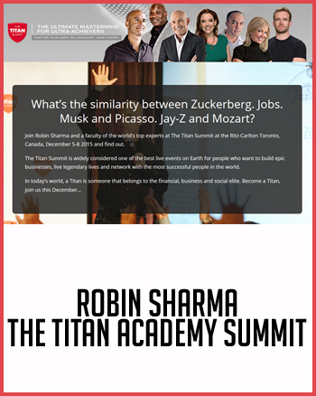Robin Sharma – The Titan Academy Summit