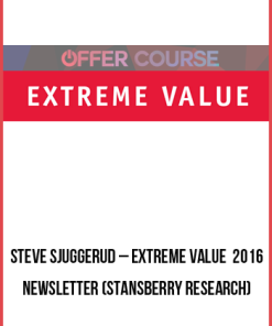 Steve Sjuggerud – Extreme Value 2016 Newsletter (Stansberry Research)