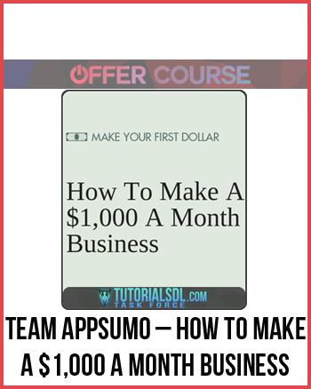 Team AppSumo – How to make a $1,000 a month business