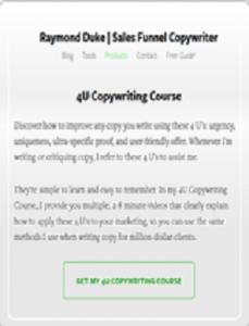 Ray Mondduke – 4U Copywriting Course