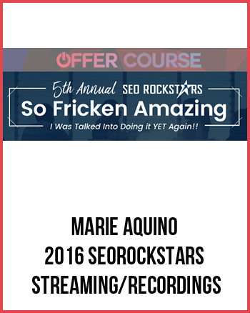 Marie Aquino – 2016 SEORockstars Streaming/Recordings