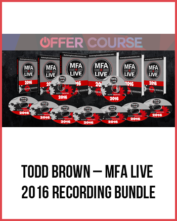 Todd Brown – MFA Live 2016 Recording Bundle