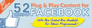 Price : $197 Just pay: $42 Sale Page : http://fitproessentials.com/2017-edition-facebook-content/ Archive Sale Page: http://archive.is/31H7M “Who Else Wants a Proven, Copy-&-Paste System to Massively Increase Client Retention, Boost Engagement, & Keep Your Clients Motivated and Focused on their Goals…for an ENTIRE YEAR?” Dear Fellow Fitness Pro, I’m VERY excited to be able to share my 2017 Edition (100% new content) of my done-for-you Facebook content for fitness professionals! I used this EXACT strategy to help keep our client retention rates at over 90%. In fact, our average client stayed with us for close to 3 years! Instead of just sharing how I did it (which you’ll see below), I’m going to give you an ENTIRE YEAR’S worth of done-for-you, copy and paste content that you can use in your own business. Not only that, this content would be PERFECT for growing your “Community Facebook Groups” to help you get a constant, steady flow of leads in to your business! For those of you who don’t know me, my name is Alicia Streger, and I’m 110% committed to helping fitness pro’s by creating plug-n-play resources, systems, and tools that’ll help simplify your business and add more money to your bottom line. For more than 8 years, I ran a multiple 6-figure producing fitness business with 4 locations in Central Florida. I know what it’s like to wear all of the different hats from trainer to marketer to salesperson to customer service to admin to content creator to you name it. There’s just no way to do it all and be successful without losing your mind….trust me, I’ve tried. About 6 years ago, I made a massive leap in my fitness business and took it from 75k to just under 200k per year in less than 12 months (and exponentially grew it from there)! I did it by creating systems for everything in my business and becoming hyper-focused on Client Retention and over-delivering to our clients. It’s a LOT easier to keep an existing client than to spend time, energy, and money to get a new one. Creating a sense of community was huge for us. In fact, we did more than just create a sense of community, we created RAVING FANS. What I’m about to share with you literally CHANGED the game for my business….and it can for you, too. Here’s exactly what I did…. Since around 95% of our clients were on Facebook, the next best step for us was to create a private FB group just for our clients. Our goal was simple. We wanted to use this group to build a strong community. We wanted to give our clients a place to build relationships, create a environment to ask questions, and encourage conversation. We also wanted to educate, support, and keep them focused on their goals. So I built one and it was AWESOME. However, after the first few weeks, you could hear crickets in there. It was the same 3 people (me, one of my trainers, and another member) who were the only ones posting in there! I used to struggle coming up with original content and ideas to keep my members focused and engaged. Not only that, but posting on our Private Members-Only page just turned into yet ANOTHER thing on my never-ending “To-Do” list. I knew that Facebook was an INCREDIBLE way to communicate with our clients…. and I KNEW just by looking at their profiles that most of them were very active because they were commenting everywhere- EXCEPT in our Private Facebook Group! That’s when I knew I needed to make a DRASTIC change to solve this problem. We tried and tested all different kinds of posts and content and narrowed down the BEST and most ENGAGING ways to communicate on Facebook with our clients. What if I told you that by adding this ONE simple strategy into my business, I COMPLETELY TRANSFORMED my sad, lonely Facebook Group into a thriving, engaging, and flourishing online community for my clients. Because our members were engaging more, they were creating new relationships and staying focused on their goals…which means our clients were actually getting BETTER RESULTS and STAYING LONGER. I Saw First-Hand How This New Strategy Dramatically Changed My Business: We INCREASED our retention rates, because it gave us yet another avenue to over-deliver to our clients Our members were checking-in and engaging on our Private Page DAILY to make sure they never missed anything We were able to get real-time feedback from our clients and see what their struggles and challenges are. We created a “SAFE-ZONE” for our members to ask questions and get support We BUILT STRONGER client-to-client RELATIONSHIPS… especially between people from different locations who do not see each other on a regular basis. And…You can use this content for MORE than just your Member-Only Facebook Group! Member’s Only Facebook Group COMMUNITY Facebook Group (for leads and prospects) Email Content! There is MASSIVE value in developing a stronger and more consistent approach to posting in your Facebook groups. Doing will separate you from your competition…because HARDLY ANYONE IS DOING THIS WELL! But…there’s a DOWNSIDE to having a very active Facebook Group… It’s incredibly time-consuming to come up with new, fresh, quality content to give to your members on a daily basis. It’s one of those tasks where you start off strong, then it gradually becomes “another thing on your to-do list.” That’s why you need a SYSTEM……and that’s exactly why I built this program. This system is filled with 100% brand new content that you can use for an ENTIRE YEAR. Here is EXACTLY What You’ll Get: You’re going to get 52-Weeks of DAILY (Mon-Fri) Copy-&-Paste, Engaging, and Interactive Content for your Private Members-Only Facebook Group… Challenge Monday: 52 weeks of Plug-n-play weekly challenges to keep your clients engaged, focused, & challenged. Engagement Tuesday: 52 client conversation-starting questions and graphics designed to spark engagement and empower your community. What’s Cookin’ Wednesday: 52 Done-for-you healthy recipes for you to just copy and paste into your private group every Wednesday. It’s filled with easy-to-make, delicious recipes that range from breakfast, smoothies, lunch, salads, soups, sides, dinner, and healthy and clean desserts. Fit Tip Thursday: Quick & Easy tips for you to copy and paste every Thursday. This will help inspire your clients and keep them on track with their goals. Weekend Warrior Fridays: We have completed 52 weeks of “Weekend Warrior” workouts that are 100% done for you! Just copy and paste them into your Facebook group and challenge your clients to complete them over the weekend. This program will literally save you over 100 HOURS of hard work if you were to create this content on your own. Systems like this will create true LEVERAGE in your business- and allow you to focus on the 5-10% of tasks that will help you to grow your business. I’ve already done ALL Of the work for you! I also want to make sure you understand you’re getting 100% original, high-quality content that was created / edited in-house, so you’re not going to get some impersonal, bland, regurgitated content that you can swipe anywhere off the internet. Check out a Week of Done-for-You Sample Content! Challenge Monday: (52 Weekly challenges to keep your clients engaged, focused, & challenged) Portion Control Challenge: Portion control is one of the BIGGEST contributing factors when it comes to reaching your goals. Too much of anything is not a good thing. Watching your portion size can absolutely mean the difference between success and failure in any weight loss or fitness journey. It’s a lot easier than you think! A lot of it comes down to what’s right in front of you when you sit down to eat! Researchers in Australia studied 100 adults in a portion control study. After educating the participants on “eating slowly” and eating only until they were full, the researchers gave one group a 600-gram portion of macaroni and tomato sauce and the other group 350 grams of the exact same meal. “Overall, the large-portion participants ate 34 percent more food than those given the smaller helping.” This goes to show that even if you’re educated and know how to eat slowly, most people will eat what’s right in front of them! So the key here is to be mindful of what you put on your plate. Check out these tips for portion control… Be mindful of what the actual serving sizes are for what you’re eating Measure and weigh your food until you have a solid idea of what a true portion looks like Use a smaller plate for your food or put less on a larger plate! Practice eating slowly and listening to your body Eat until you’re about 80% full Your challenge this week is to pay close attention to your portion sizes and to focus on eating a little bit slower! Are you up for the challenge this week!? Let me know in a comment below with your commitment! Reference: hpq.sagepub.com/content/early/2013/03/06/1359105313478645.abstract Engagement Tuesday: (52 Client conversation starters designed to spark engagement & empower your community.) What’s Cookin’ Wednesday: (52 Healthy and delicious breakfast, lunch, dinner, snack, and dessert recipes for you to copy & paste.) Blueberry Coconut Popsicles Ingredients: 1½ cups coconut milk 2 tbsp maple syrup or agave nectar 1 tsp vanilla extract 1 cup blueberries (fresh or frozen)
