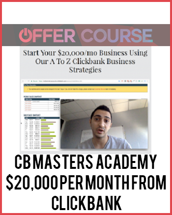 CB Masters Academy – $20,000 Per Month From Clickbank