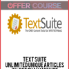 Text Suite – Unlimited Unique Articles In Less Than 1 Minute