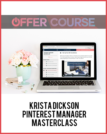 Krista Dickson – Pinterest Manager Masterclass