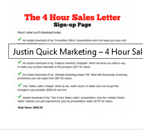 Justin Quick Marketing – 4 Hour Sales Letter