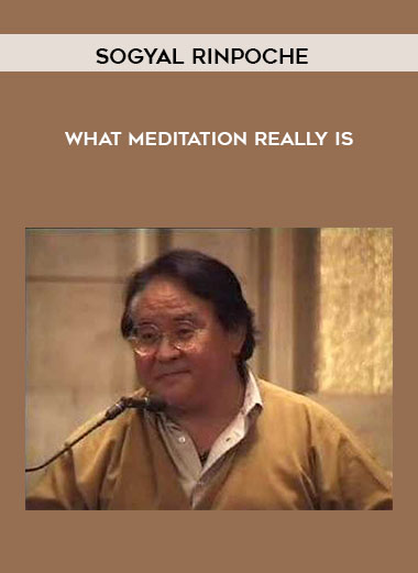 Sogyal Rinpoche - What Meditation Really Is
