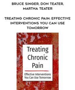 Treating Chronic Pain: Effective interventions you can use tomorrow – Bruce Singer, Don Teater, Martha Teater