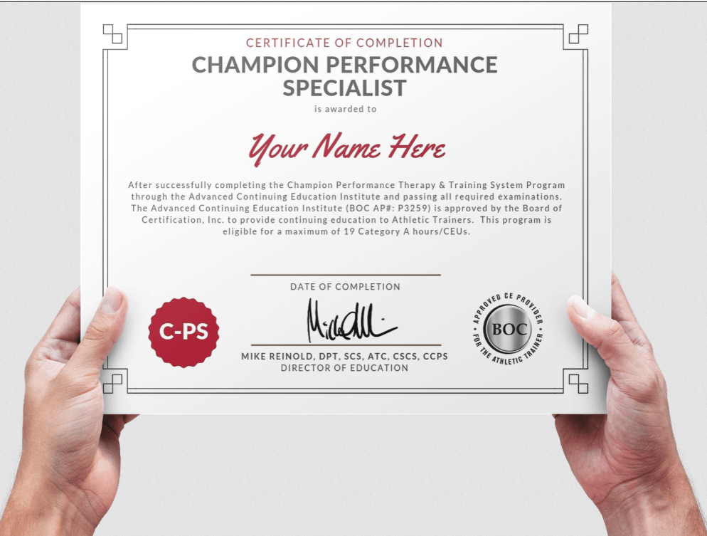 Mike Reinold – Champion Performance Therapy and Training System