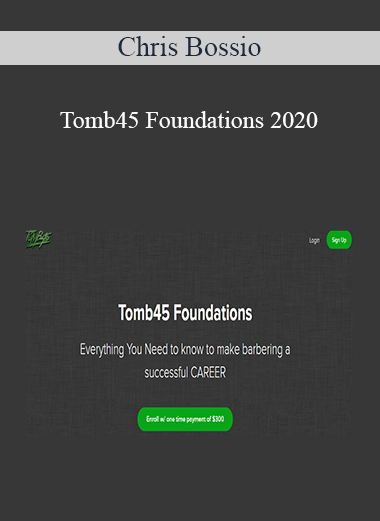 Chris Bossio - Tomb45 Foundations 2020
