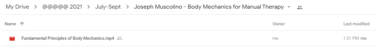 Joseph Muscolino - Body Mechanics for Manual Therapy