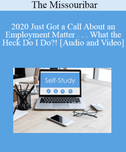 The Missouribar - 2020 Just Got a Call About an Employment Matter . . . What the Heck Do I Do?!