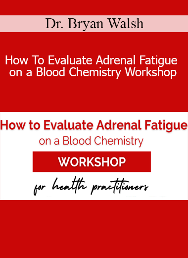 Dr. Bryan Walsh - How To Evaluate Adrenal Fatigue on a Blood Chemistry Workshop