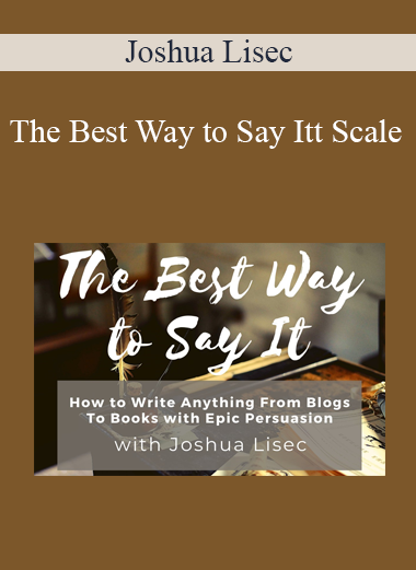 Joshua Lisec - The Best Way to Say It