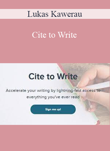 Lukas Kawerau - Cite to Write