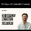 Matt Barker - 30 Days of LinkedIn Content