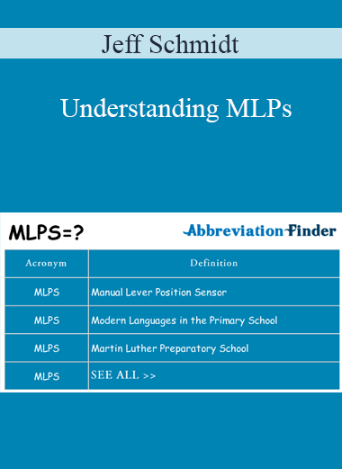 Jeff Schmidt - Understanding MLPs