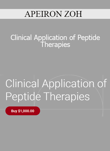 APEIRON ZOH - Clinical Application of Peptide Therapies