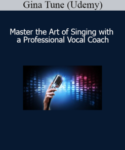 Gina Tune teaching vocal techniques in her Udemy singing course